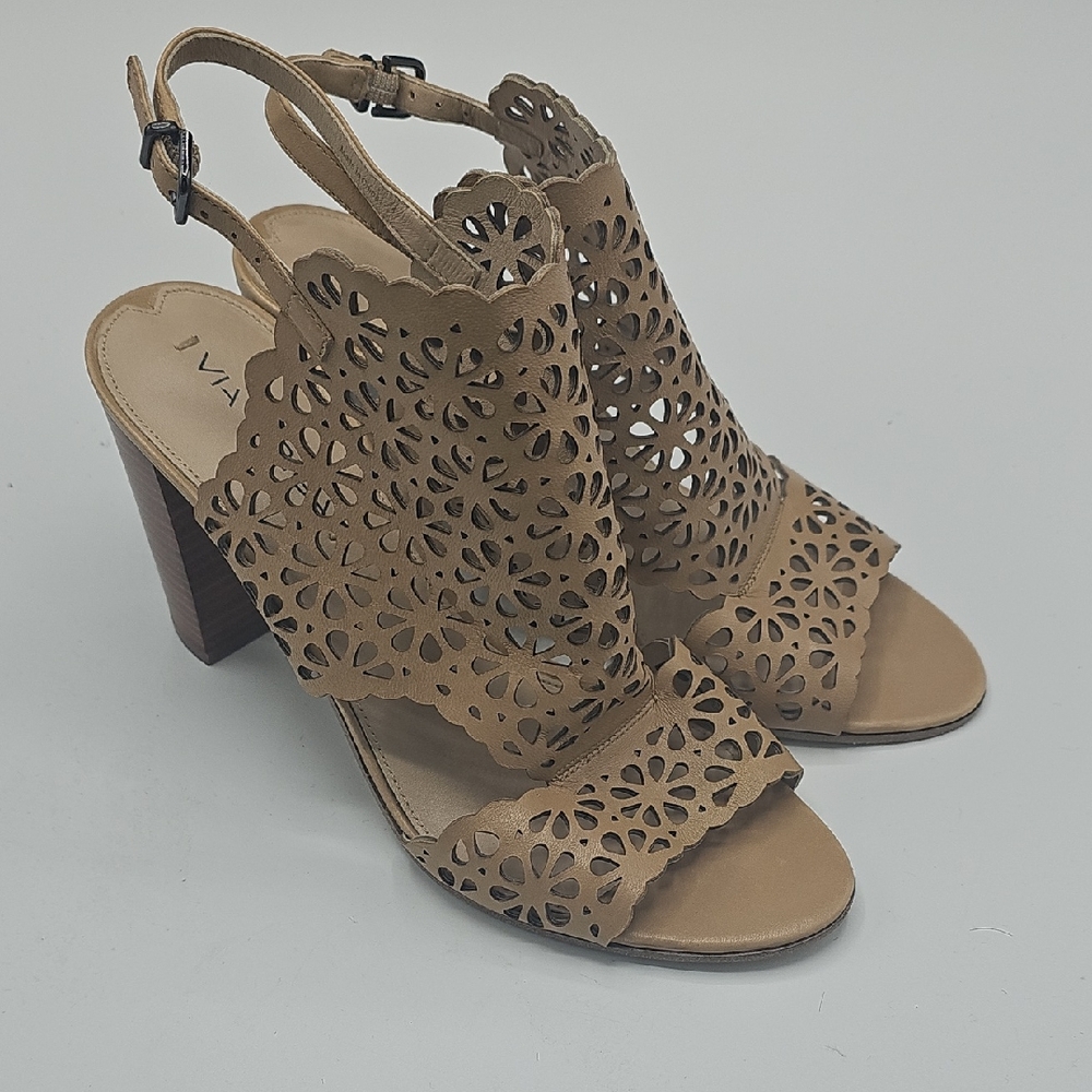 Via Spiga Brown Cut-Out Heels